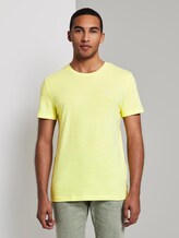 T-Shirt aus Melange Stoff - Männer - canary light white base mel T-Shirt aus Melange Stoff - Männer - canary light white base mel - 1 - TOM TAILOR Denim