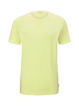 TOM TAILOR DENIM Herren T-Shirt aus Melange Stoff, gelb, Gr.M