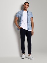 T-shirt in melange fabric - Men - White T-shirt in melange fabric - Men - White - 3 - TOM TAILOR Denim