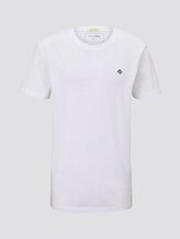 T-shirt in melange fabric - Men - White T-shirt in melange fabric - Men - White - 7 - TOM TAILOR Denim
