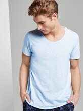 Striped T-shirt - Men - soft sky blue yarn dye stripe Striped T-shirt - Men - soft sky blue yarn dye stripe - 5 - TOM TAILOR Denim