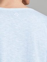 Striped T-shirt - Men - soft sky blue yarn dye stripe Striped T-shirt - Men - soft sky blue yarn dye stripe - 9 - TOM TAILOR Denim