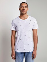 Gemustertes T-Shirt - Männer - white yd stripe mini print Gemustertes T-Shirt - Männer - white yd stripe mini print - 1 - TOM TAILOR Denim