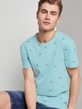 Gemustertes T-Shirt - Männer - soft blue small surfer print Gemustertes T-Shirt - Männer - soft blue small surfer print - 5 - TOM TAILOR Denim