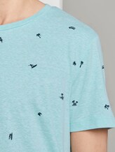 Gemustertes T-Shirt - Männer - soft blue small surfer print Gemustertes T-Shirt - Männer - soft blue small surfer print - 9 - TOM TAILOR Denim