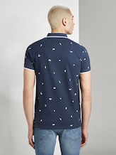 Patterned polo shirt - Men - navy white small surfer print Patterned polo shirt - Men - navy white small surfer print - 2 - TOM TAILOR Denim