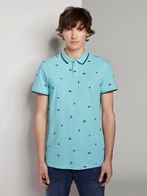 Gemustertes Poloshirt - Männer - blue navy small surfer print Gemustertes Poloshirt - Männer - blue navy small surfer print - 1 - TOM TAILOR Denim