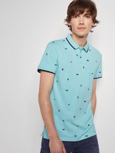 Gemustertes Poloshirt - Männer - blue navy small surfer print Gemustertes Poloshirt - Männer - blue navy small surfer print - 5 - TOM TAILOR Denim