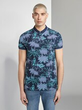 Gemustertes Poloshirt - Männer - blue navy hula print Gemustertes Poloshirt - Männer - blue navy hula print - 1 - TOM TAILOR Denim