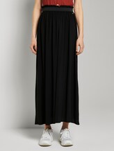 flared maxi skirt with an elastic waistband - Women - Deep Black flared maxi skirt with an elastic waistband - Women - Deep Black - 1 - TOM TAILOR Denim