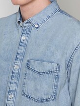 Lockeres Jeanshemd - Männer - Heavy Bleached Blue Denim Lockeres Jeanshemd - Männer - Heavy Bleached Blue Denim - 9 - TOM TAILOR Denim