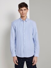 Popeline-Hemd mit Musterung - Männer - bright blue small stripe Popeline-Hemd mit Musterung - Männer - bright blue small stripe - 1 - TOM TAILOR Denim