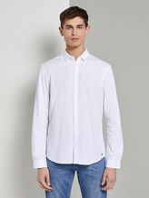 Weiches Popeline-Hemd mit Musterung - Männer - white blue mint triangle print Weiches Popeline-Hemd mit Musterung - Männer - white blue mint triangle print - 1 - TOM TAILOR Denim