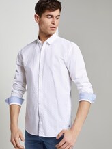 Weiches Popeline-Hemd mit Musterung - Männer - white blue mint triangle print Weiches Popeline-Hemd mit Musterung - Männer - white blue mint triangle print - 5 - TOM TAILOR Denim