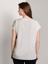 Kurzarm-Bluse mit Brusttaschen - Frauen - Whisper White Kurzarm-Bluse mit Brusttaschen - Frauen - Whisper White - 2 - Mine to five