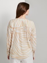 Fließende Bluse mit Zebra-Print - Frauen - ecru zebra design Fließende Bluse mit Zebra-Print - Frauen - ecru zebra design - 2 - Mine to five