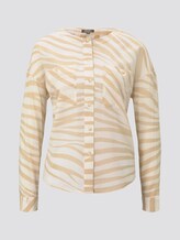 Fließende Bluse mit Zebra-Print - Frauen - ecru zebra design Fließende Bluse mit Zebra-Print - Frauen - ecru zebra design - 7 - Mine to five