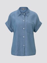 Oversized denim blouse met korte mouwen - Vrouwen - Blue Denim Oversized denim blouse met korte mouwen - Vrouwen - Blue Denim - 7 - Mine to five