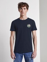 T-Shirt mit Fußball-Prints - Männer - Sky Captain Blue T-Shirt mit Fußball-Prints - Männer - Sky Captain Blue - 1 - TOM TAILOR Denim