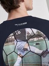 T-Shirt mit Fußball-Prints - Männer - Sky Captain Blue T-Shirt mit Fußball-Prints - Männer - Sky Captain Blue - 10 - TOM TAILOR Denim