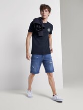 T-Shirt mit Fußball-Prints - Männer - Sky Captain Blue T-Shirt mit Fußball-Prints - Männer - Sky Captain Blue - 3 - TOM TAILOR Denim