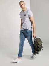 T-Shirt mit Fußball-Prints - Männer - Light Stone Grey Melange T-Shirt mit Fußball-Prints - Männer - Light Stone Grey Melange - 3 - TOM TAILOR Denim