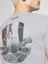 T-Shirt mit Fußball-Prints - Männer - Light Stone Grey Melange T-Shirt mit Fußball-Prints - Männer - Light Stone Grey Melange - 9 - TOM TAILOR Denim