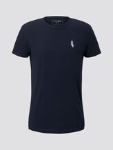 T-Shirt mit kleiner Sportsocken-Stickerei - Männer - Sky Captain Blue T-Shirt mit kleiner Sportsocken-Stickerei - Männer - Sky Captain Blue - 7 - TOM TAILOR Denim