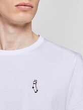 T-Shirt mit kleiner Sportsocken-Stickerei - Männer - White T-Shirt mit kleiner Sportsocken-Stickerei - Männer - White - 9 - TOM TAILOR Denim