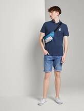 Polo shirt with a print - Men - Agate Stone Blue Polo shirt with a print - Men - Agate Stone Blue - 3 - TOM TAILOR Denim