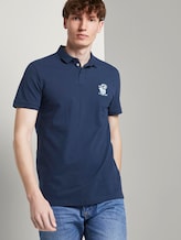 Polo shirt with a print - Men - Agate Stone Blue Polo shirt with a print - Men - Agate Stone Blue - 5 - TOM TAILOR Denim