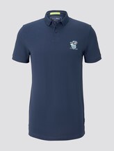 Polo shirt with a print - Men - Agate Stone Blue Polo shirt with a print - Men - Agate Stone Blue - 7 - TOM TAILOR Denim
