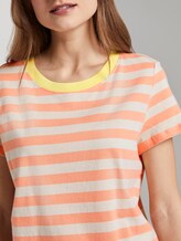 Gestreiftes T-Shirt mit Bio-Baumwolle - Frauen - papaya white stripe Gestreiftes T-Shirt mit Bio-Baumwolle - Frauen - papaya white stripe - 9 - TOM TAILOR Denim