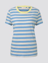 Gestreiftes T-Shirt mit Bio-Baumwolle - Frauen - mid blue white stripe Gestreiftes T-Shirt mit Bio-Baumwolle - Frauen - mid blue white stripe - 7 - TOM TAILOR Denim