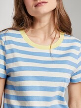 Gestreiftes T-Shirt mit Bio-Baumwolle - Frauen - mid blue white stripe Gestreiftes T-Shirt mit Bio-Baumwolle - Frauen - mid blue white stripe - 9 - TOM TAILOR Denim