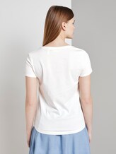T-Shirt mit Bio-Baumwolle - Frauen - Gardenia White T-Shirt mit Bio-Baumwolle - Frauen - Gardenia White - 2 - TOM TAILOR Denim