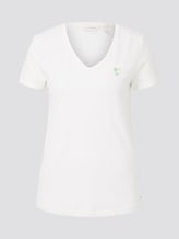 T-Shirt mit Bio-Baumwolle - Frauen - Gardenia White T-Shirt mit Bio-Baumwolle - Frauen - Gardenia White - 7 - TOM TAILOR Denim