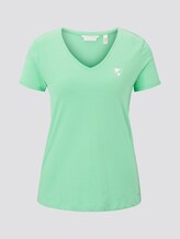 T-Shirt mit Bio-Baumwolle - Frauen - dusty apple green T-Shirt mit Bio-Baumwolle - Frauen - dusty apple green - 7 - TOM TAILOR Denim