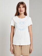 Love-Print T-Shirt mit Bio-Baumwolle - Frauen - Gardenia White Love-Print T-Shirt mit Bio-Baumwolle - Frauen - Gardenia White - 1 - TOM TAILOR Denim