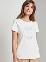 Love-Print T-Shirt mit Bio-Baumwolle - Frauen - Gardenia White Love-Print T-Shirt mit Bio-Baumwolle - Frauen - Gardenia White - 5 - TOM TAILOR Denim