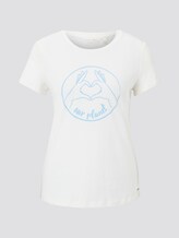 Love-Print T-Shirt mit Bio-Baumwolle - Frauen - Gardenia White Love-Print T-Shirt mit Bio-Baumwolle - Frauen - Gardenia White - 7 - TOM TAILOR Denim