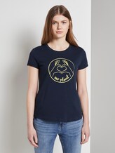 T-Shirt with a Love print - Women - Real Navy Blue T-Shirt with a Love print - Women - Real Navy Blue - 1 - TOM TAILOR Denim