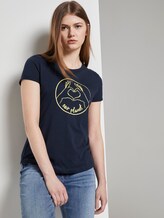 T-Shirt with a Love print - Women - Real Navy Blue T-Shirt with a Love print - Women - Real Navy Blue - 5 - TOM TAILOR Denim