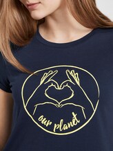 T-Shirt with a Love print - Women - Real Navy Blue T-Shirt with a Love print - Women - Real Navy Blue - 9 - TOM TAILOR Denim