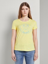 Love-Print T-Shirt mit Bio-Baumwolle - Frauen - daffodil yellow Love-Print T-Shirt mit Bio-Baumwolle - Frauen - daffodil yellow - 1 - TOM TAILOR Denim
