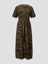 Maxi jurk in zebra patroon - Vrouwen - olive zebra design Maxi jurk in zebra patroon - Vrouwen - olive zebra design - 7 - Mine to five