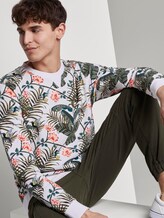 Sweatshirt mit tropischem Print - Männer - white colorful botanical print Sweatshirt mit tropischem Print - Männer - white colorful botanical print - 5 - TOM TAILOR Denim