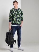 Sweatshirt mit tropischem Print - Männer - navy green leaf plant print Sweatshirt mit tropischem Print - Männer - navy green leaf plant print - 3 - TOM TAILOR Denim