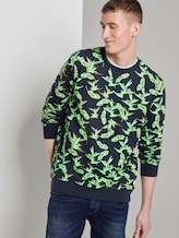 Sweatshirt mit tropischem Print - Männer - navy green leaf plant print Sweatshirt mit tropischem Print - Männer - navy green leaf plant print - 5 - TOM TAILOR Denim