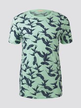 T-Shirt mit Alloverprint - Männer - mint navy leaf plant print T-Shirt mit Alloverprint - Männer - mint navy leaf plant print - 7 - TOM TAILOR Denim